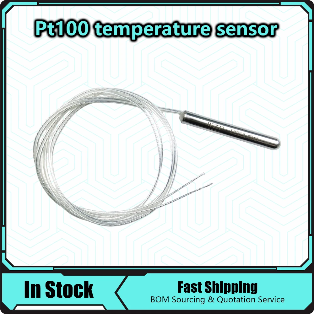 PT100 Temperature Sensor WZP-PT100 Platinum RTD Sensor Waterproof Temperature Sensing Probe for PID Temperature Controller