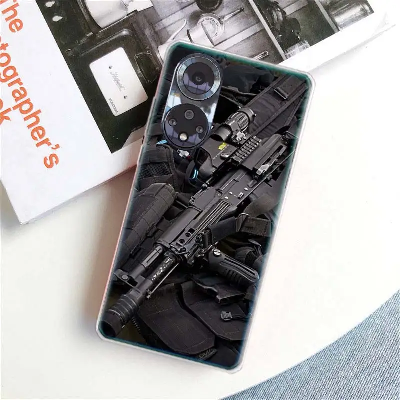 QG248-The Military Weapon Phone Case For Huawei P Smart Z 2021 Y5 Y6 Y7 Y9 Honor 50 20 Pro 10i 9 Lite 9X 8A 8S 8X 7S 7X 7A Cover