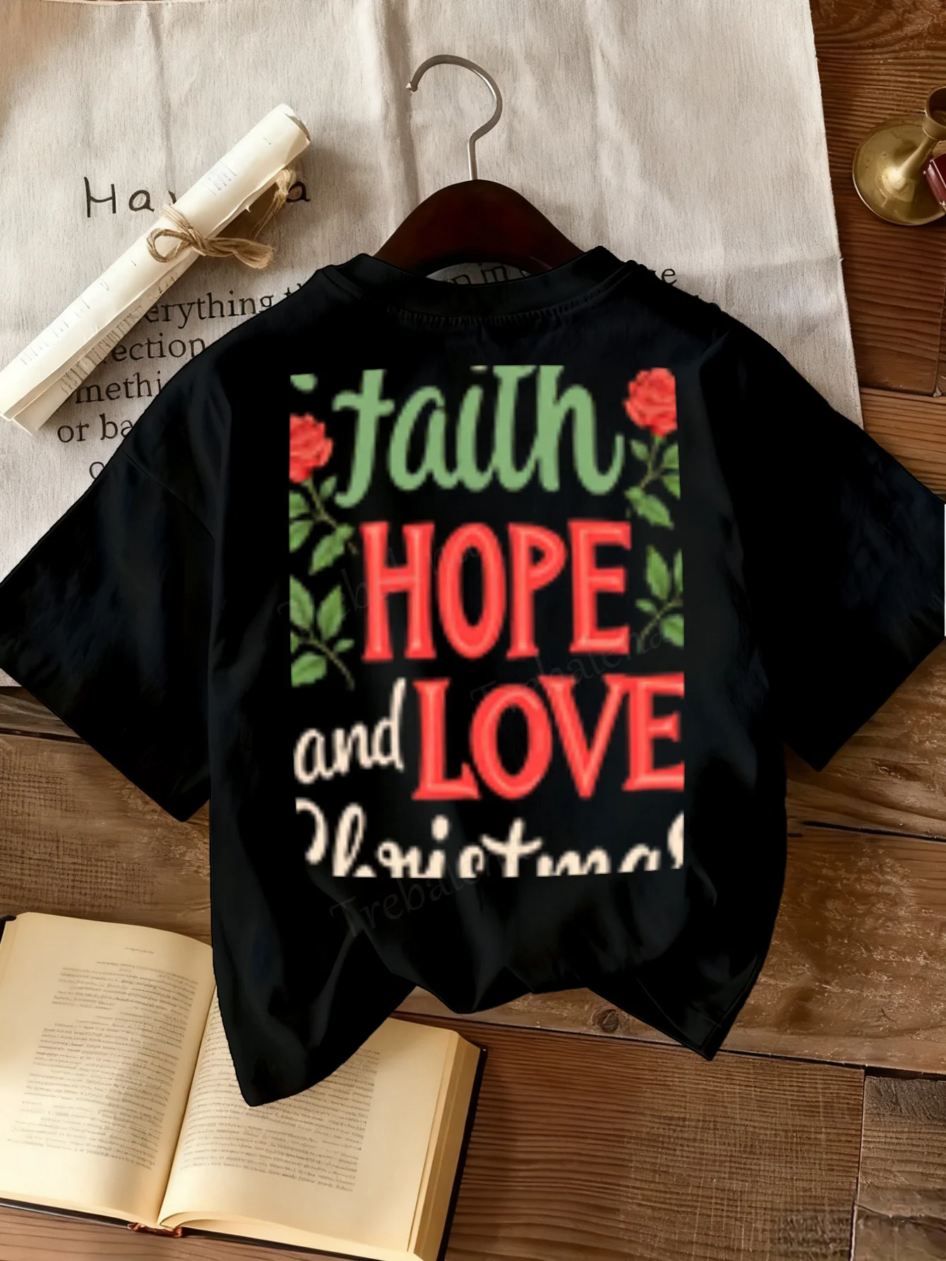 

Women T-shirt Faith Hope Love Christmas Women's Sexy T-Shirt