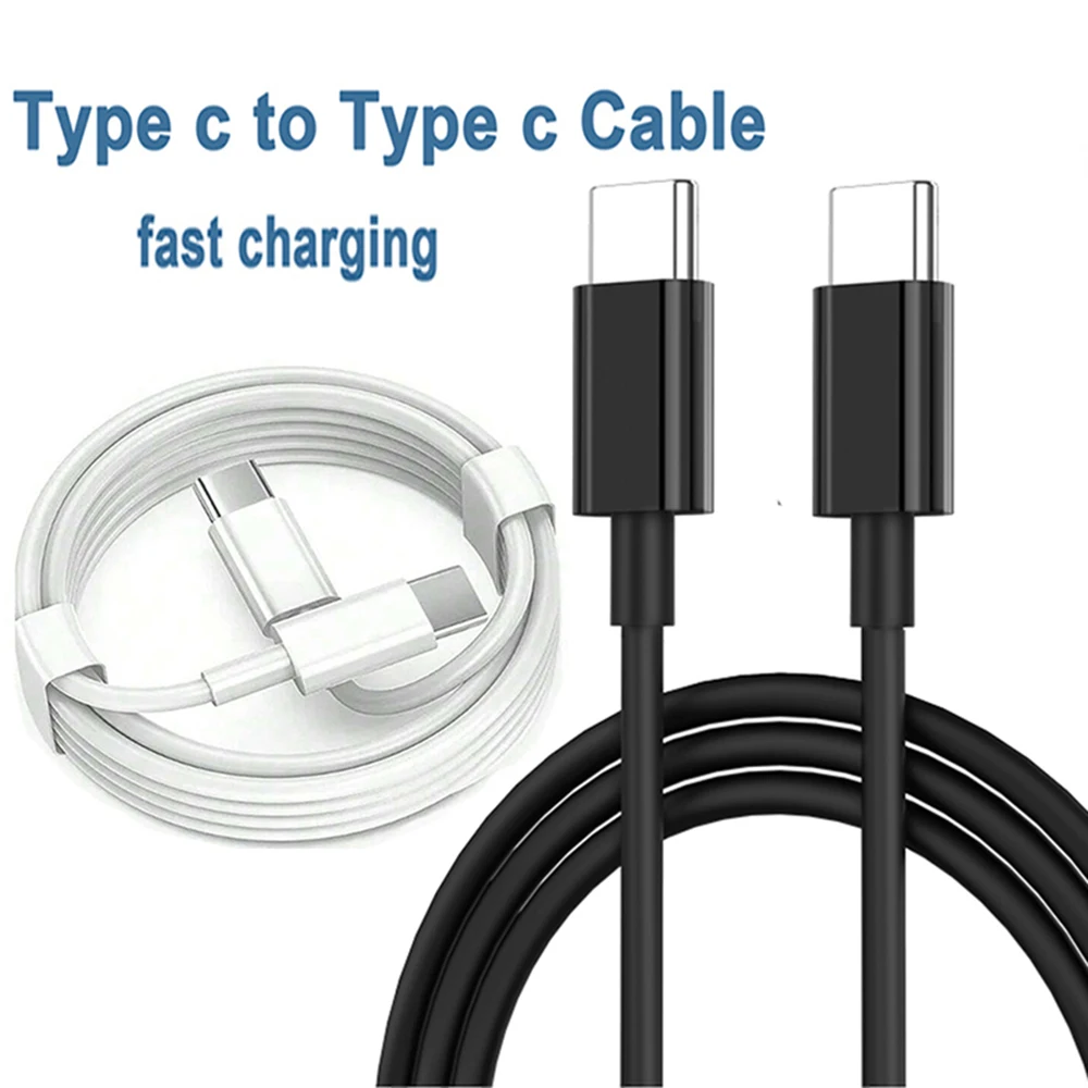 60W PD Fast Charging Cable USB C to Type C For Apple Phone 15 Huawei Xiaomi Type C TPE Cable Data Line 1pcs/3pcs/5pcs