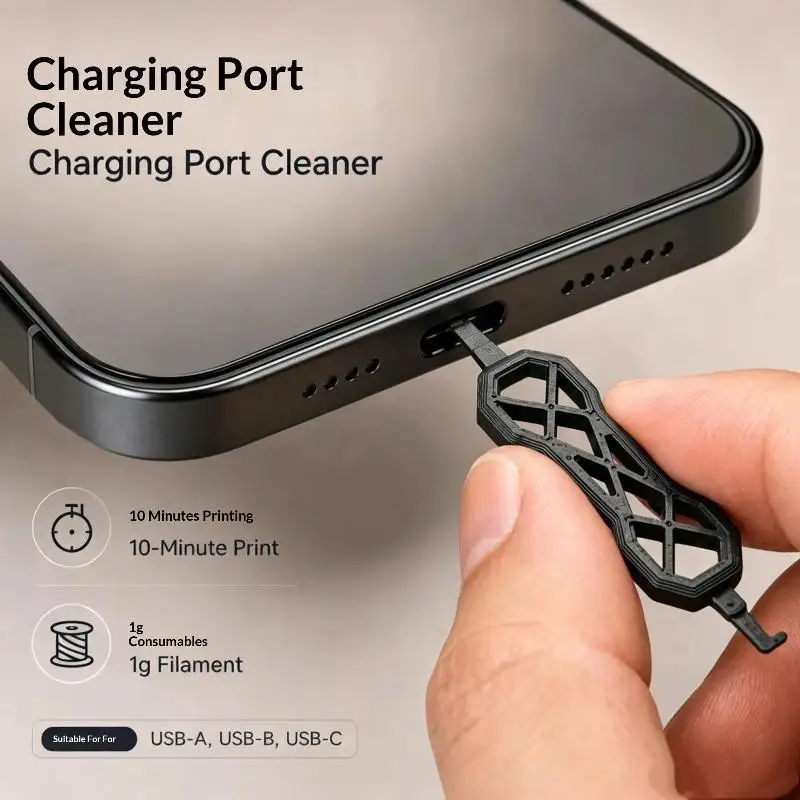 5/10Pcs Portable Charging Port Cleaner Dual-End USB C Phone Dust Remover Tool For USB-A USB-B USB-C