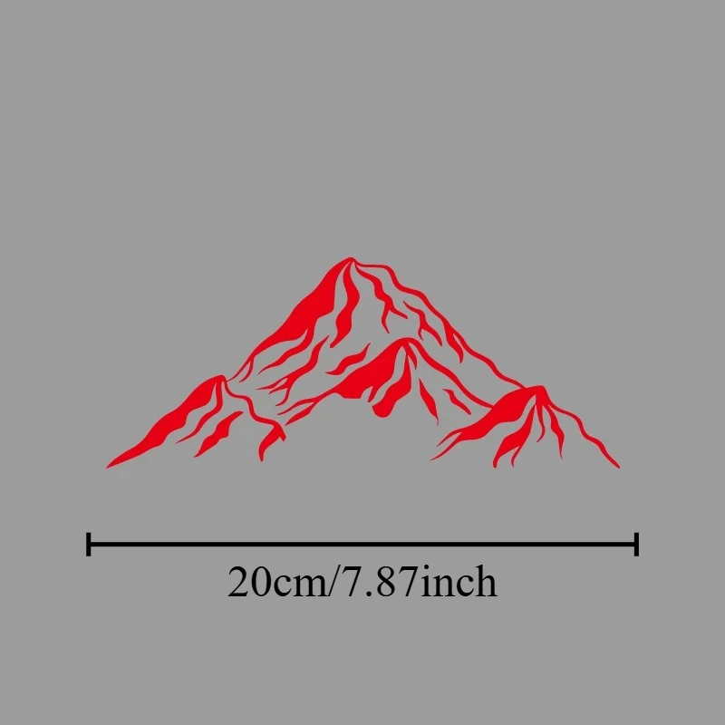 1Pc 2D Flat Mountain Range Vinyl Sticker, Waterproof Decal for Off‑Road Car Bumper Body Decor, Holiday Gift