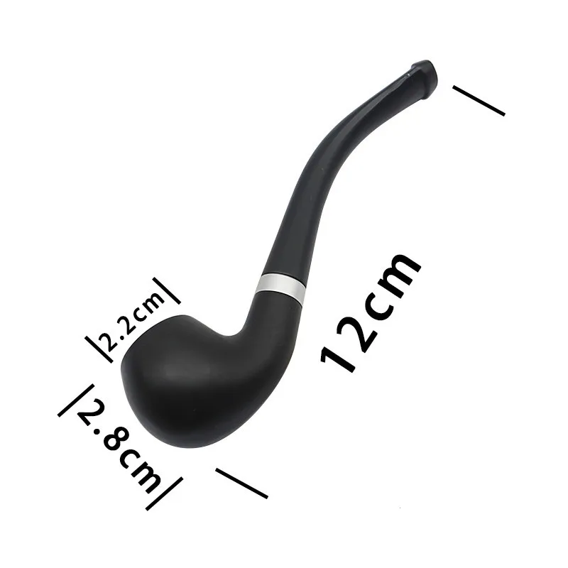 Portable Smoking Pipe Black Delicate Smoking Tobacco Pipe Filter Cigarette Holder Friend Family Gift