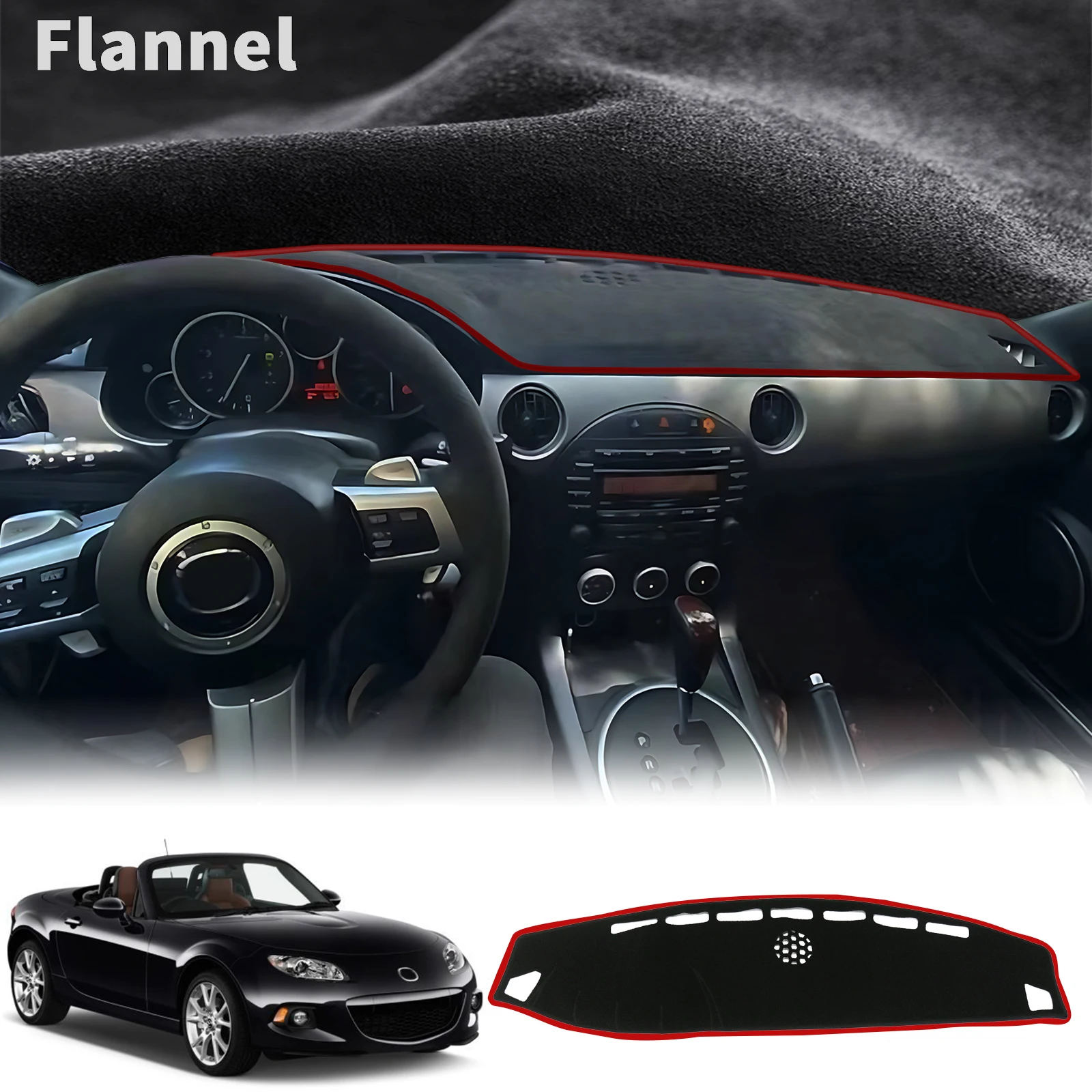 

Car Dashboard Cover Pad for Mazda MX-5 Roadster Miata NC 2006-2014 MX5 Dashmat Dash Mat Anti-Slip Sunshade Protective Carpet