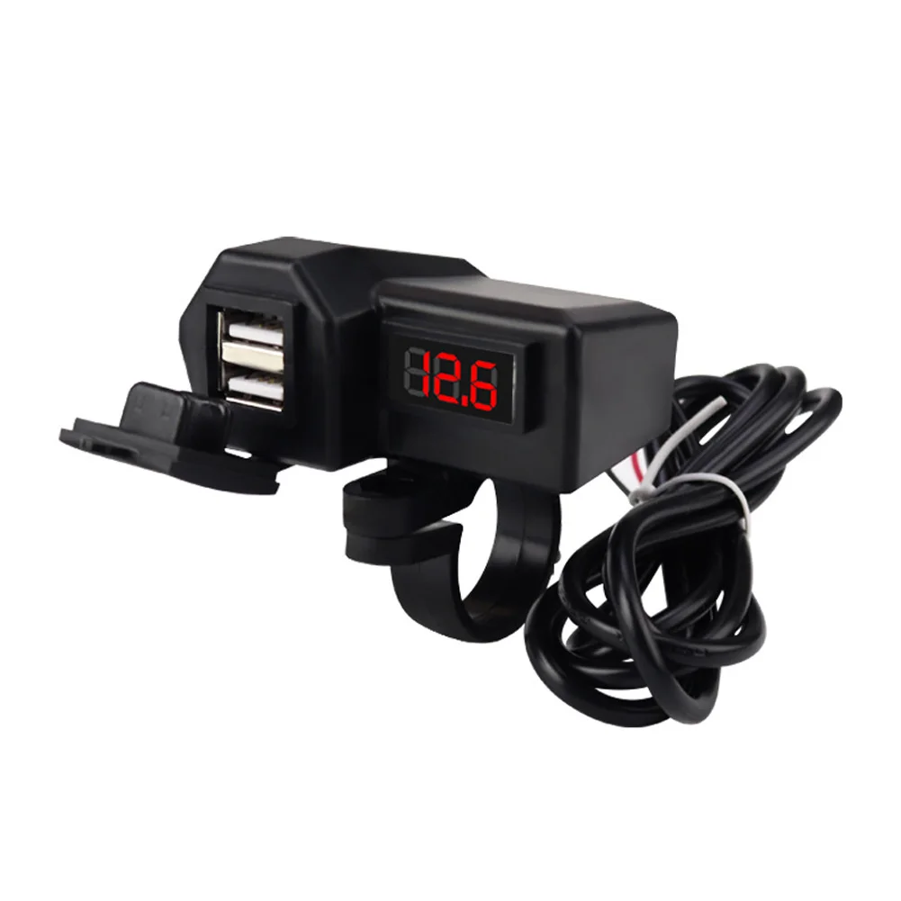 

Motorcycle Dual USB Charger 5V 3.4A USB Phone Charger Adapter With Independent On Off Switch Voltmeter Safety