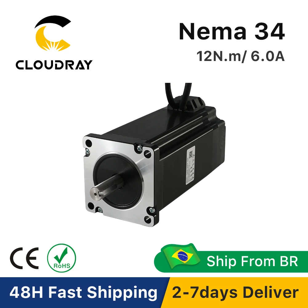 

Nema 34 Closed Loop Stepper Motor 12N.m 6.0A 2 Phase Servo Motor with Encoder High Torque for CNC Engraving Milling Machine