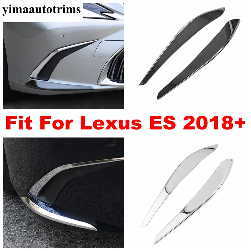 

Car Front Bumper Corner Guard Garnish Strip Protector Sequin Cover Trim Metal Accessories For Lexus ES 2018 - 2023 F Sport Style