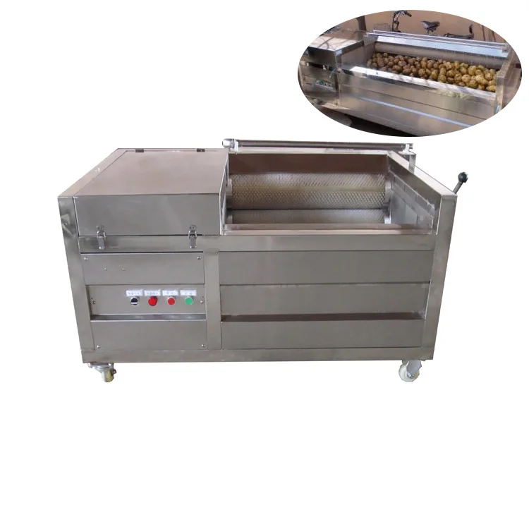 Fruits Peeler With Brush Roller Vegetable Carrot Washing Machine Potato Cleaning Machine