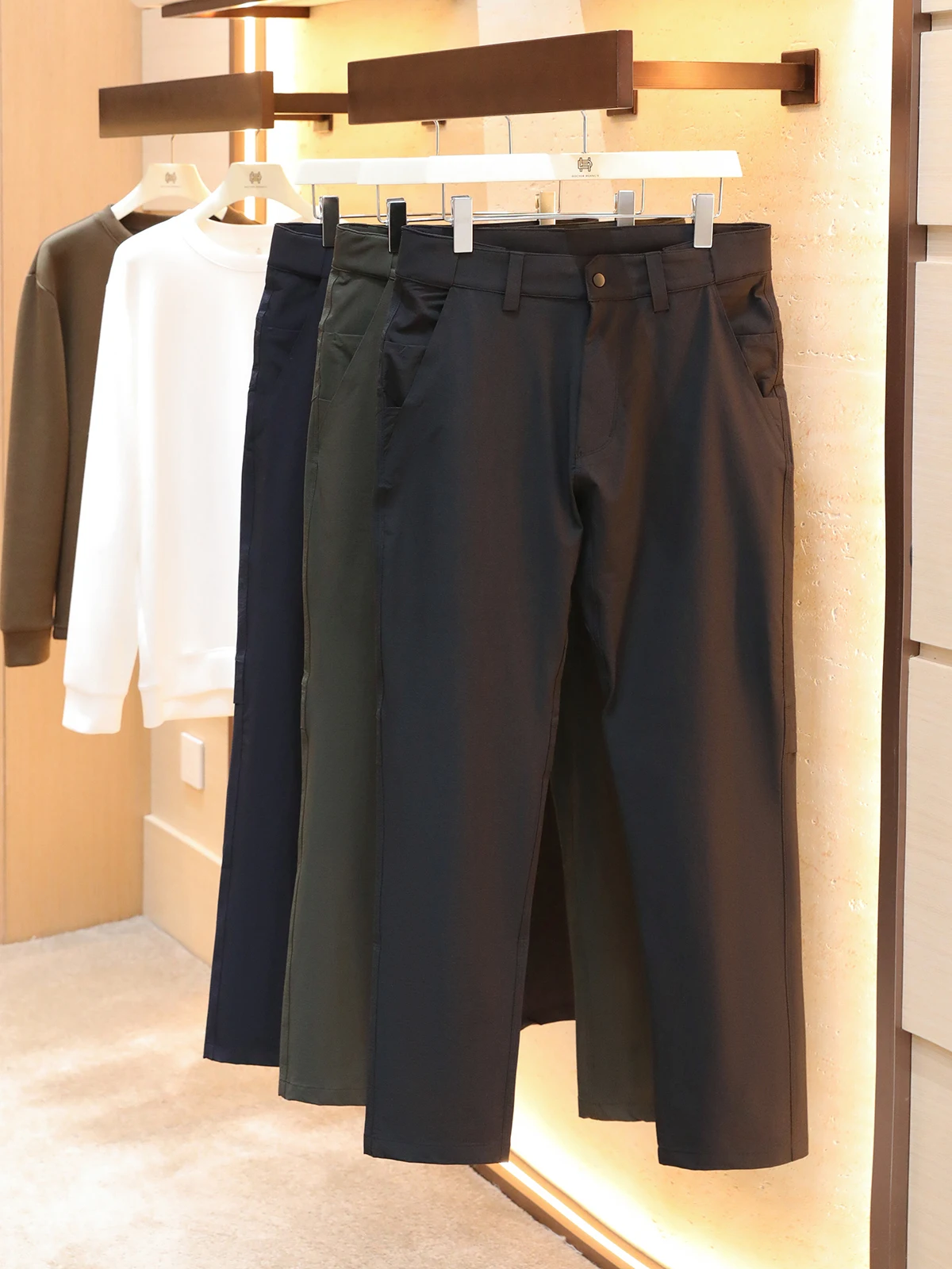 

Autumn Men's City Outdoor Functional Wind Sports Business Casual Elastic Straight Pants