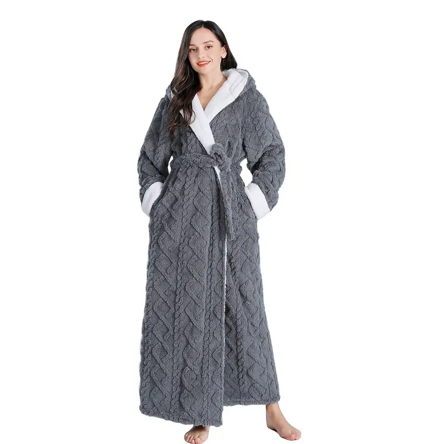 

Женские халаты LKG: длинные, плюшевые, с капюшоном, роскошные, теплые, пушистые, для душа, домашние халаты, банные халаты для женщин, полноразмерные.