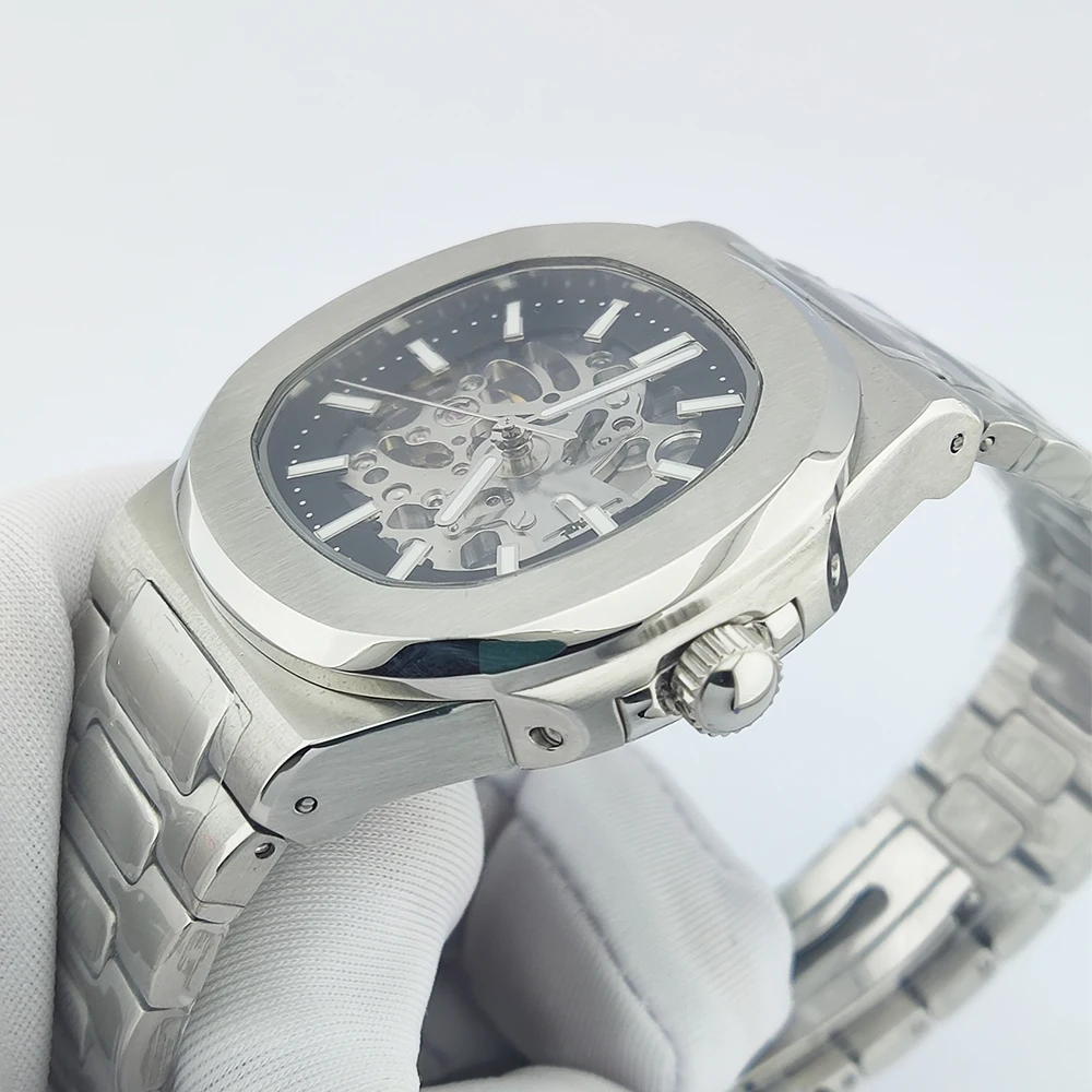 nh70 Watch Green Luminous No logo Watch Sapphire Crystal nh70 Movement Watch Stainless Steel Case Customable logo