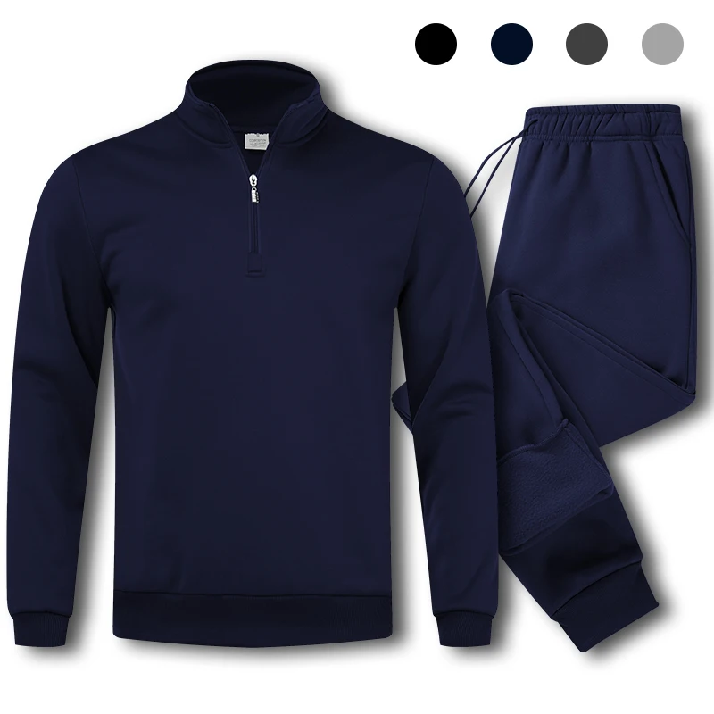 Men's Tracksuit 2 Piece Quarter Zip Sweatsuit Sets Casual Athletic Running Jogging Suits