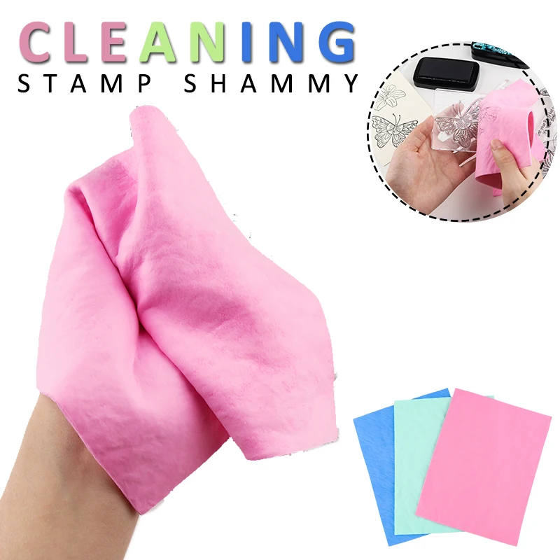 

Reusable Clear Stamp Cleaning Shammy Suede Cloth Super Absorbent Towel To Wipe Stamp For A Perfect Clean Craft Tools New 2021