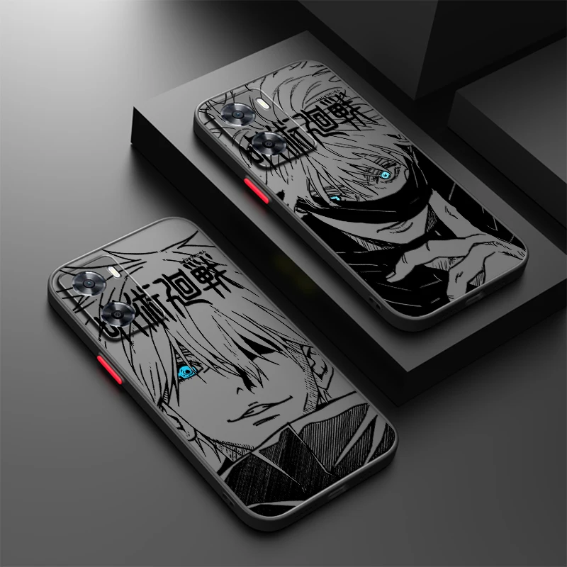 Satoru G-Gojo J-Jujutsu Kaisen Frosted Translucent For OPPO X5 X3 A54S A5 A94 A16 A53S A57 A74 A72 A96 A98 A78 5G TPU