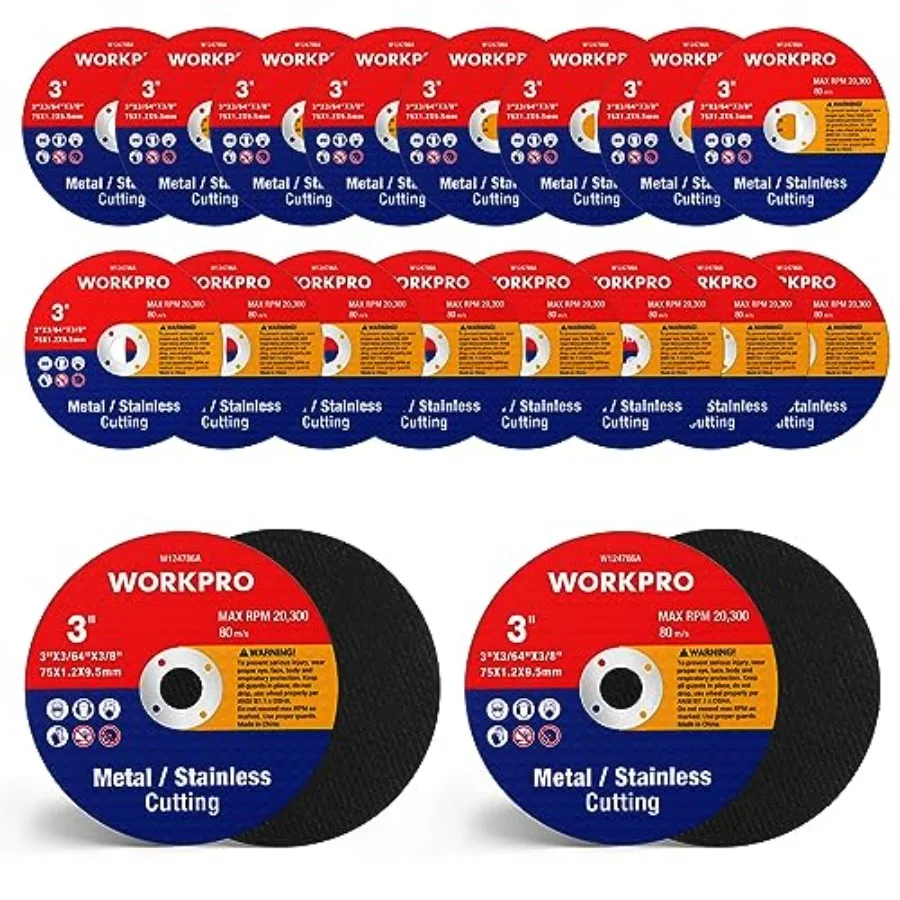

20-Pack Cut-Off Wheels 3 X 3/8-inch MetalandStainless Steel Cutting Wheel Thin Metal Cutting Disc for Angle Grinder