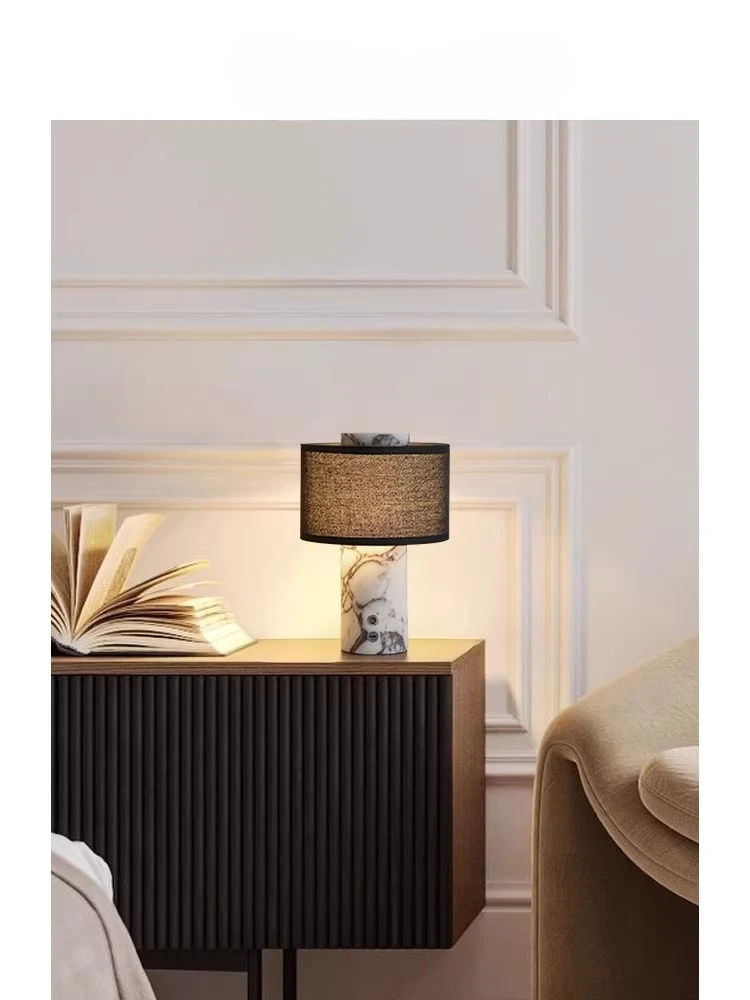 European Style Luxury LED Night Light Modern Dimmable Bedside Table Lamp For Bedroom Living Room