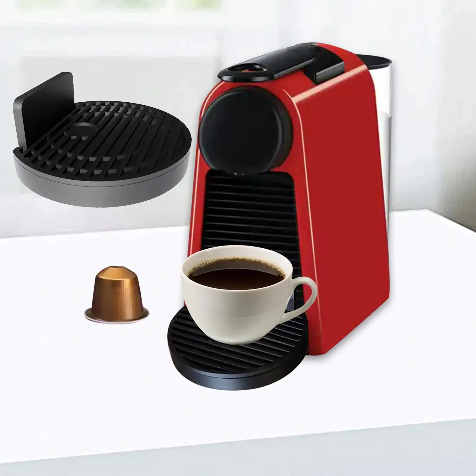 La bandeja de goteo para cafetera reemplaza el tapete Premium para Nespresso Essenza Mini D30