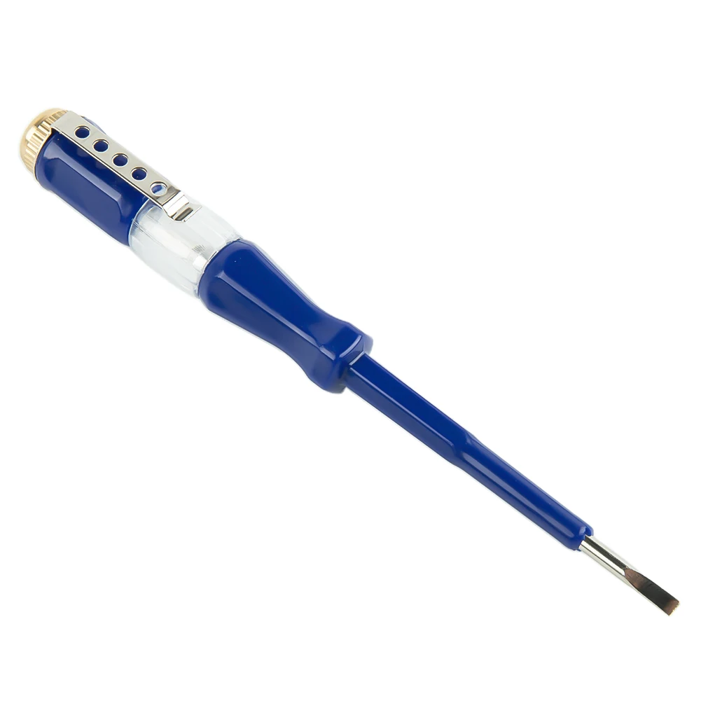 1Pcs 121mm Test Pen Multifunctional Household Portable Flat Screwdriver Electrician Hand Tool LED Voltage Tester Test Pens