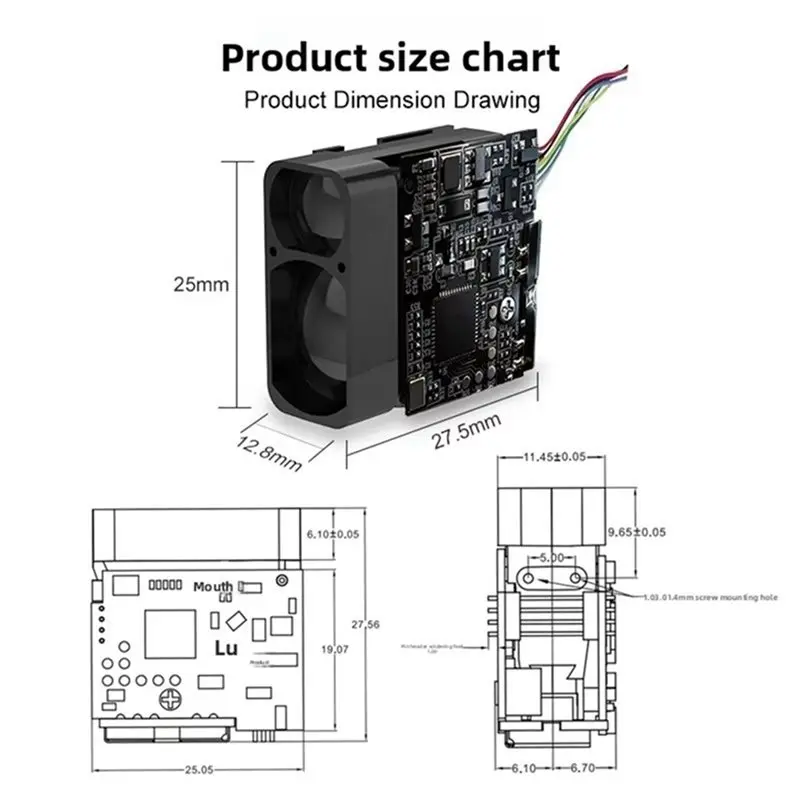 【CYBER MONDAY】L22A-Fast Response≤200Ms 600M Laser Distance Measuring Module For Outdoor Sports Aviation/Railway Accuracy Of± 0.6