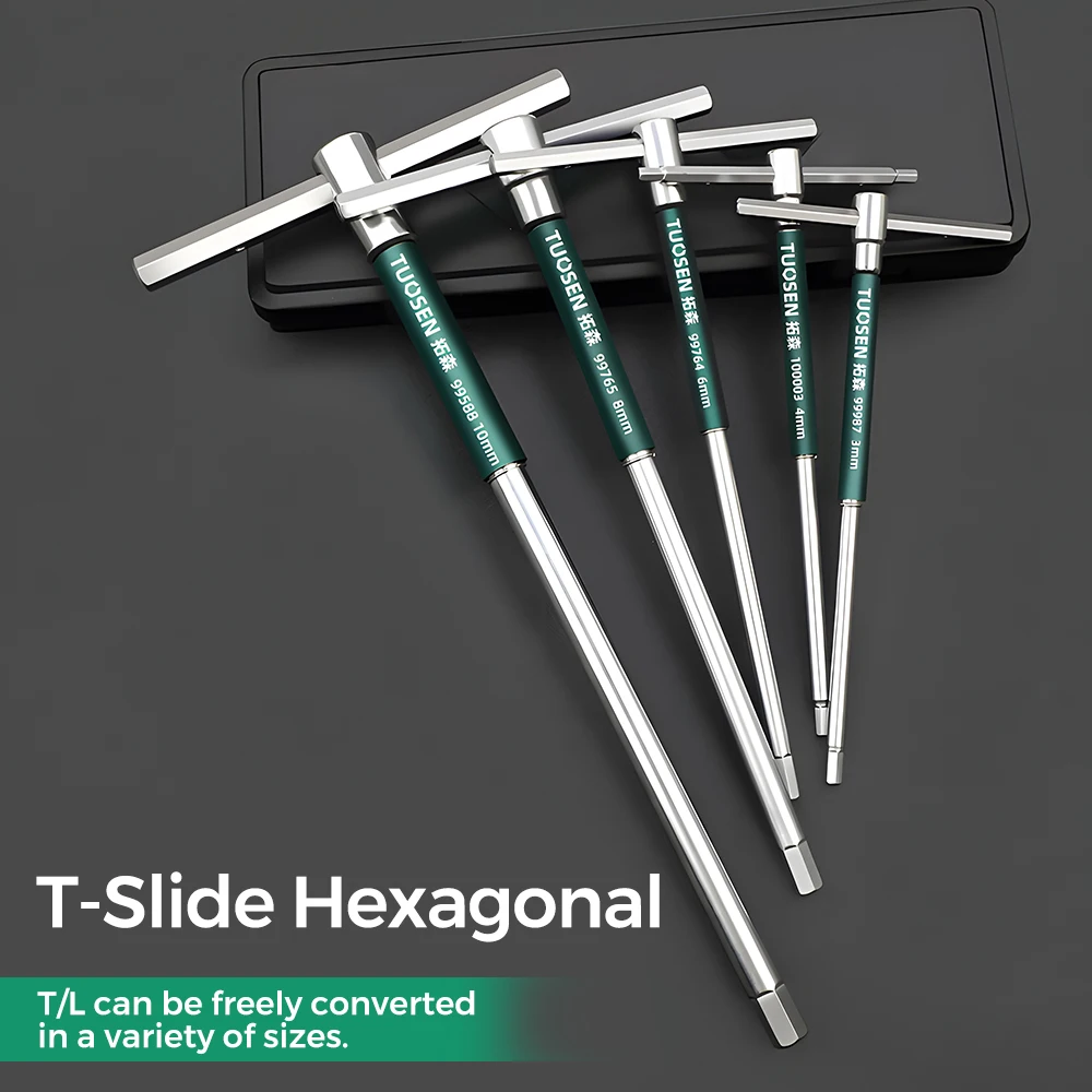 Destornillador Torx de 2,5/3/4/5/6/8/10mm, llave hexagonal Allen cromada, llave en forma de T, herramienta de mano para máquina de grabado láser