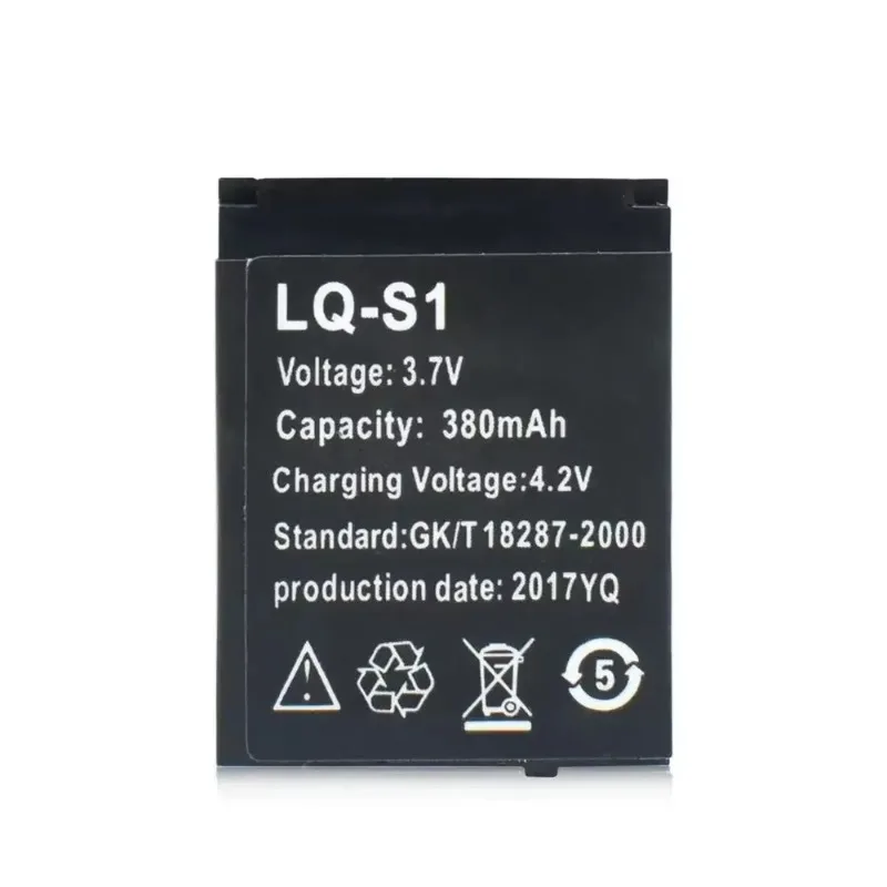 3.7V 380mAh LQ S1 W9 SmartWatch Battery Rechargeable Li-ion Battery for DZ09 Backup Bateria for KSW-S6 RYX-NX9 A1 Smart Watch