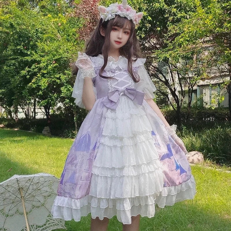 

Full Set of Adult Ceremony Lolita Dress Student