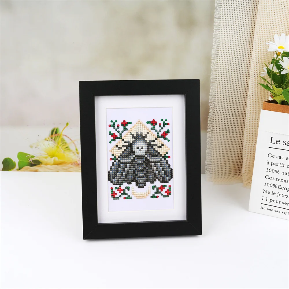 Huacan 16pcs Halloween Diamond Painting Cartoon Flower New Collection Full Round Mosaic Portrait Skull Handmade Wall Decor