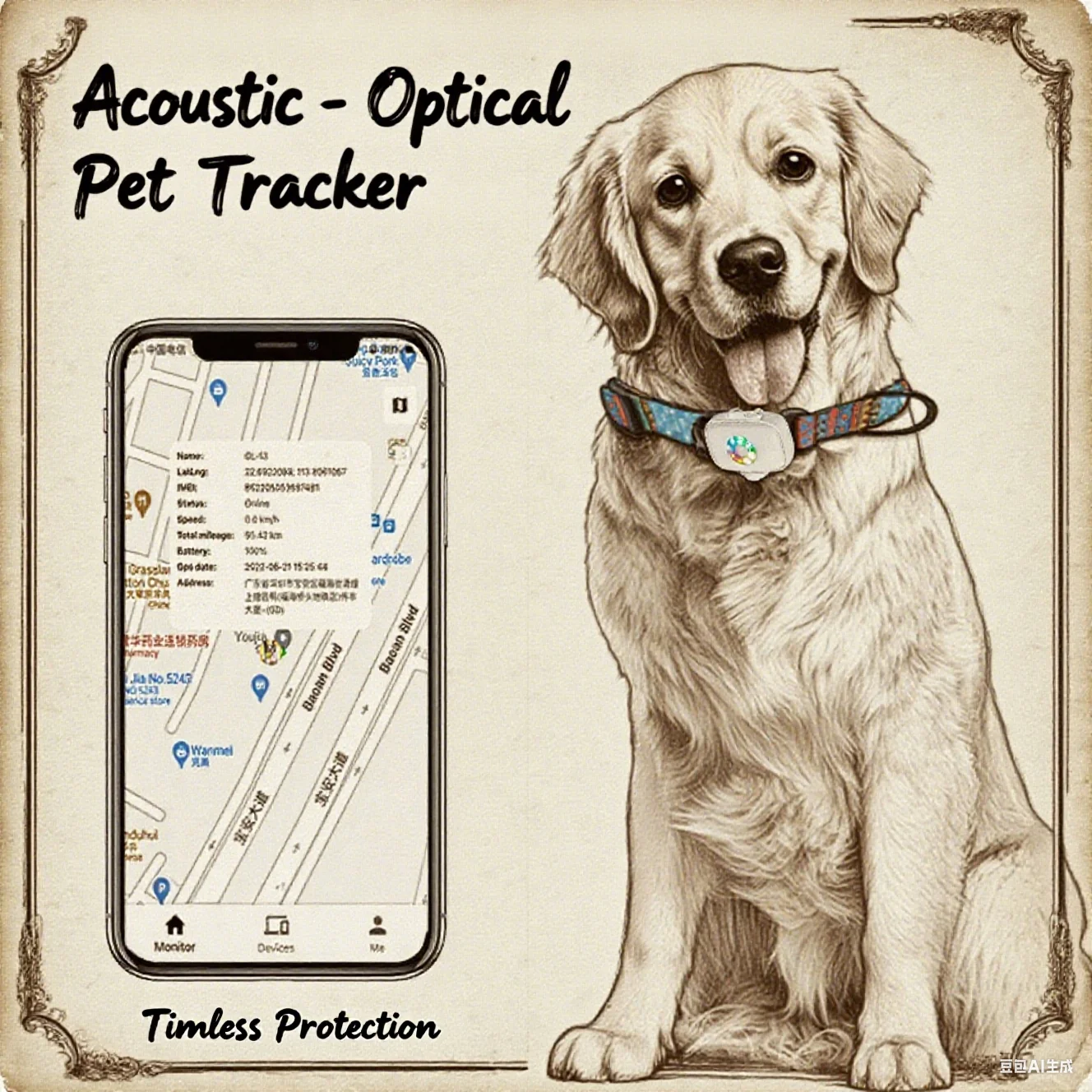 

4G GPS dog Tracker Smart Collar for Dogs Cats with Anti-Lost Alarm & Geo-Fence
