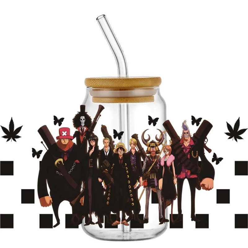 

Japanese anime Series DIY Decals 3D transfers uvdtf crystal stickers 16oz uv dtf cup wraps for Libbey Glasses