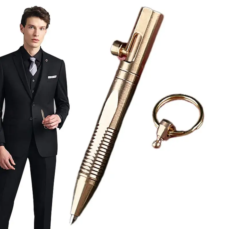 

Mini Ballpoint Pen Brass Ballpoint Pen Pendant Keychain Mini Design Brass Pen Pendant For Partners Customers Relatives Friends