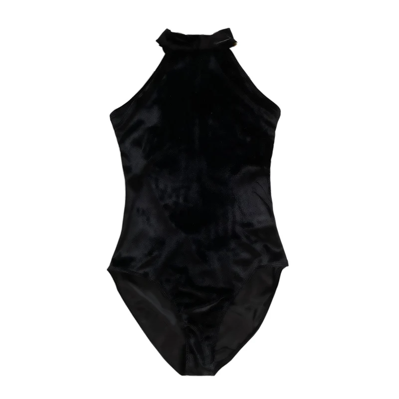 Velvet Halter Ballet Leotard Gymnastic Bodysuit girls ballet dance costume ballerina women dancewear adult ballet dance leotard