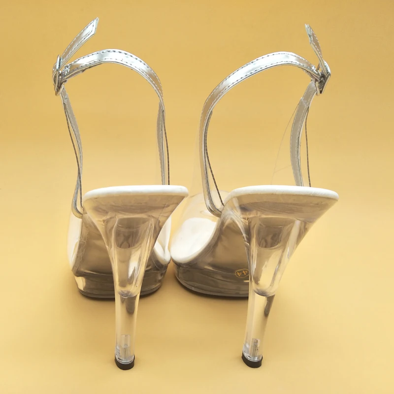 LAIJIANJINXIA-Chaussures à plateforme à talons hauts pour femmes, 13cm, 5 pouces, dessus en PVC, sandales de soirée sexy, chaussures de pole légiti, N011, nouvelle mode