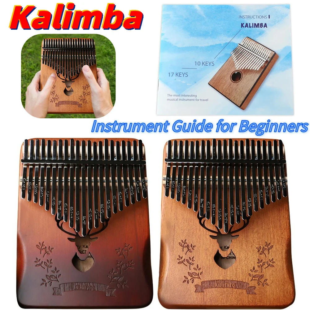 Kalimba Thumb Piano Libro de aprendizaje Guía de instrumentos Fácil de usar Suministros de instrumentos musicales agradables para principiantes amantes de la música