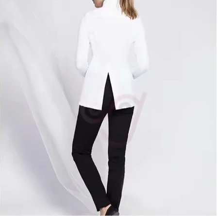 Spa Tunic Long Sleeve Hotel Spa Uniform Salon Pet Shop Uniform Fashion Slim Fit Top Scrub Clothes Women Scrubs Lab Coat Custom