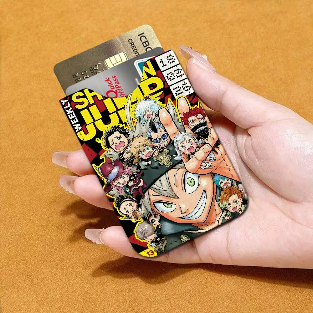 Japanese Anime Black Clove New Leather Card Small Retro Cowhide Coin Purse Men/Women Luxury Card Holder view 3