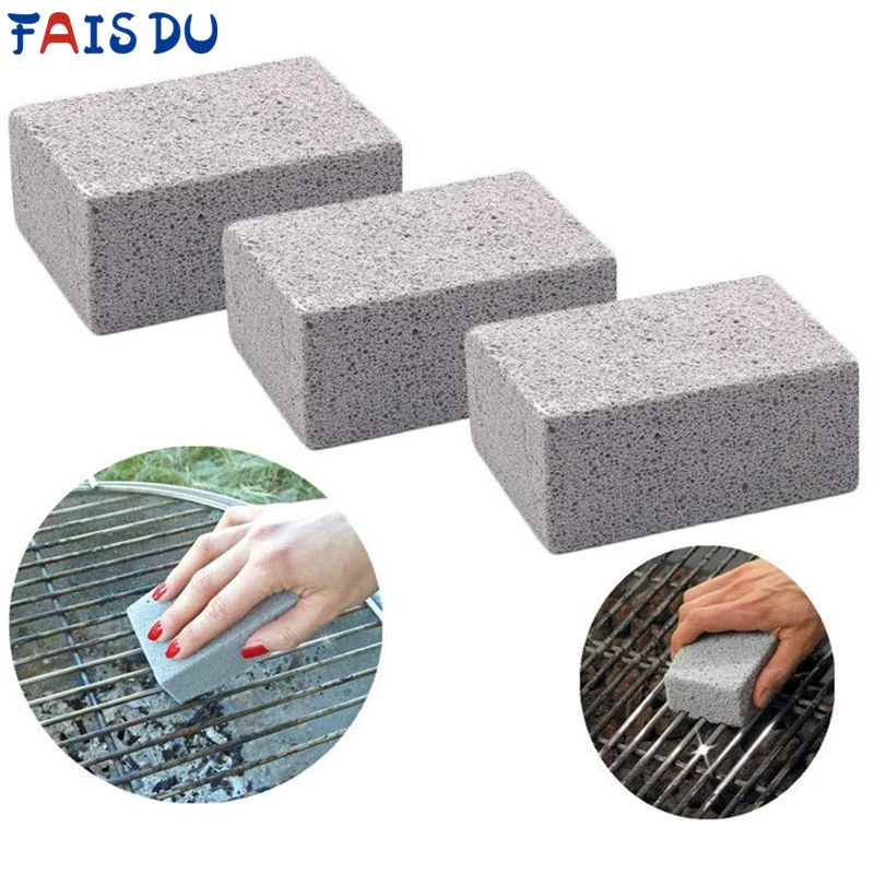 

FAIS DU BBQ Grill Cleaning Brick Block Stone for Flat Top Handheld Removing Stains Degreasing Brush Outdoors Kitchen Accessories