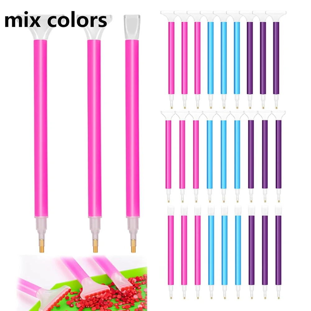 27pcs/set Diamond Painting Pens, Diamond Art Pen With 3/6/9 Tips, Diamond Painting Tools Accessories For Beginner