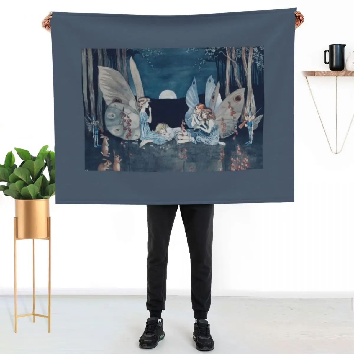 “Lullaby and Goodnight” by Ida Rentoul Outhwaite Throw Blanket Single Camping cosplay anime christmas gifts Blankets
