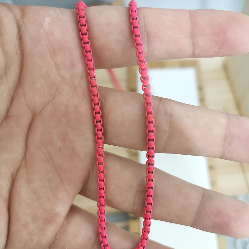 3mm Bonbonfarbene Halskette Armband Fußkettchen DIY Anpassbare Basis-Damen-Choker Neon Grün Gelb Schmuckzubehör Bohème – Detail 4