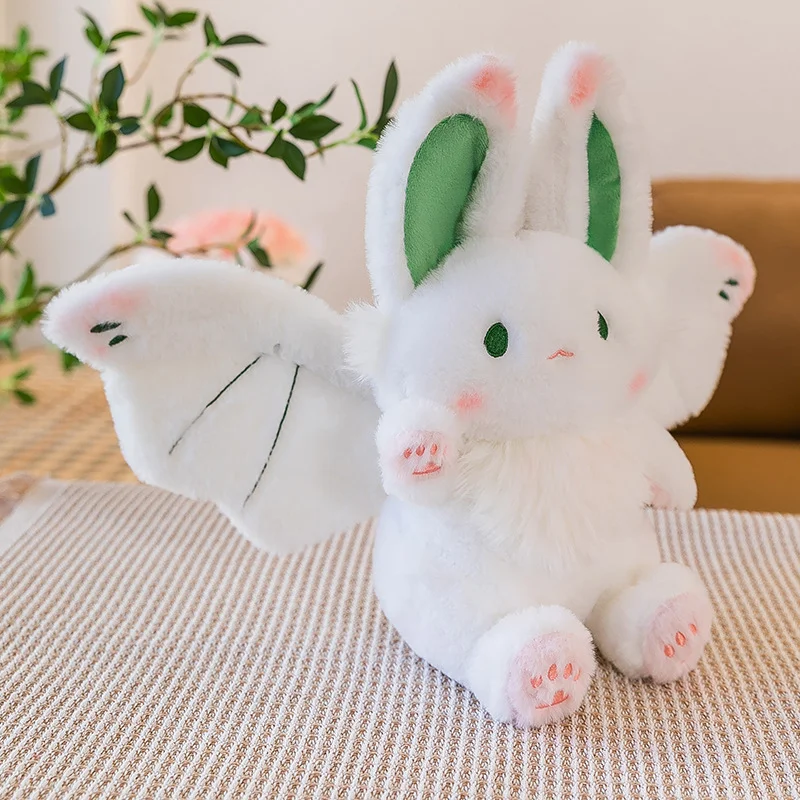 Kawaii Bat Rabbit Plush Toys Flying Rabbit Plush Doll Stuffed Animals Toys Gift For Kids  Birthday  Christmas