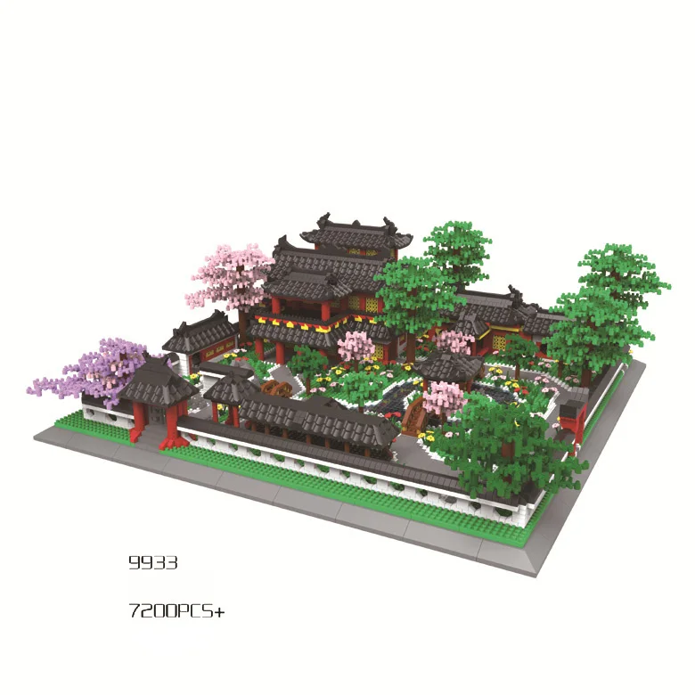 

Classical House Nanobricks Chinese Traditional Architecture Micro Diamond Block Suzhou Garden Building Bricks Toy For Gifts