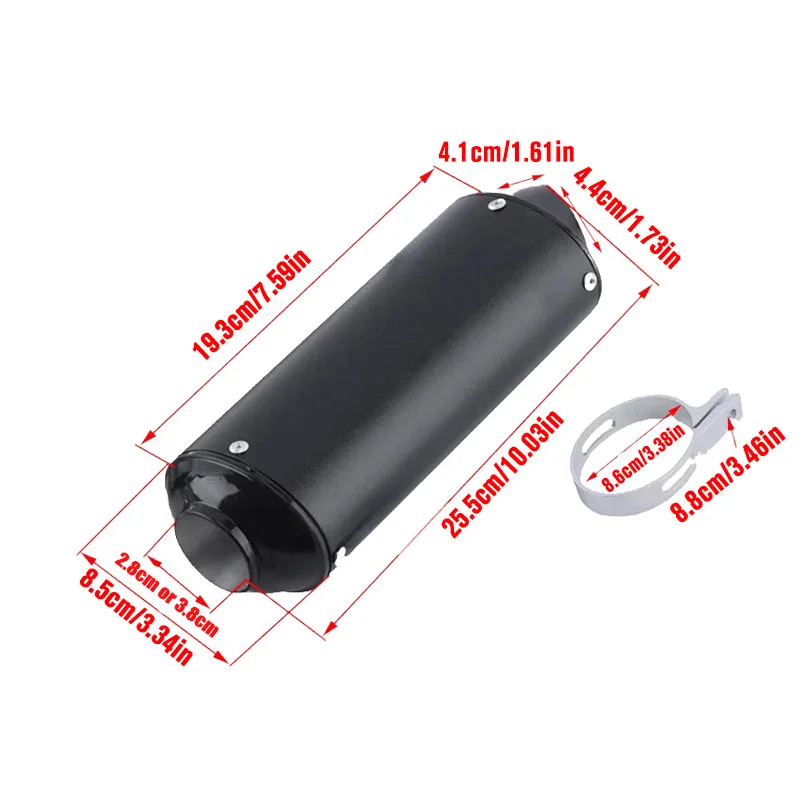 Hochwertiges 28/38 MM Motorrad-Auspuff-Schalldämpfer-Kit, Renn-Auspuffrohr für 50ccm 110ccm 125ccm Dirt Pit Bike ATV für Honda