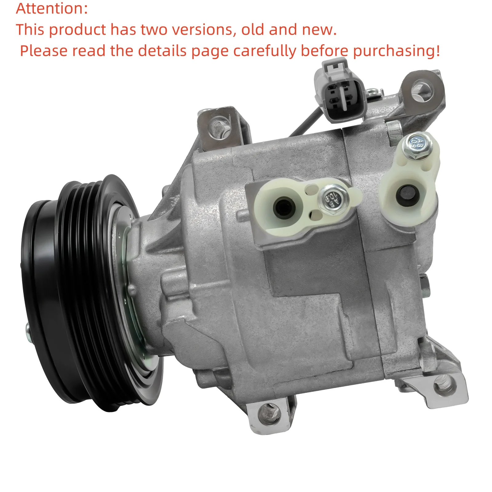 AC Compressor 1063AC Silver Low-Noise and Energy-Saving AC for 2000-2005 Toyota Echo 1.5L Models