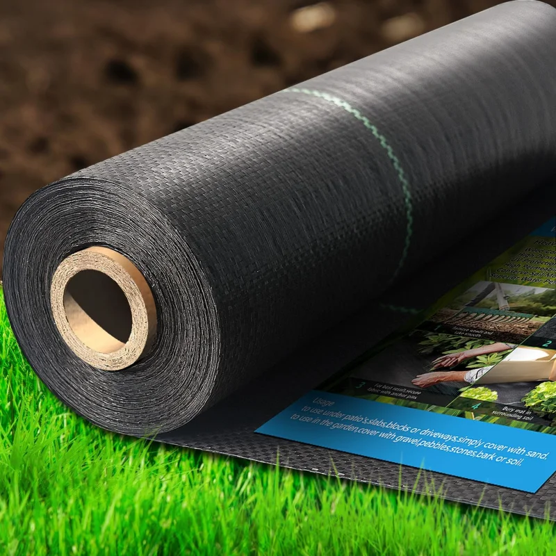 

1 roll Garden Landscape Fabric Weed Barrier Heavy DutyDriveway Gardening Mat Polypropylene Ground Cover FlowerVegetable Raised B