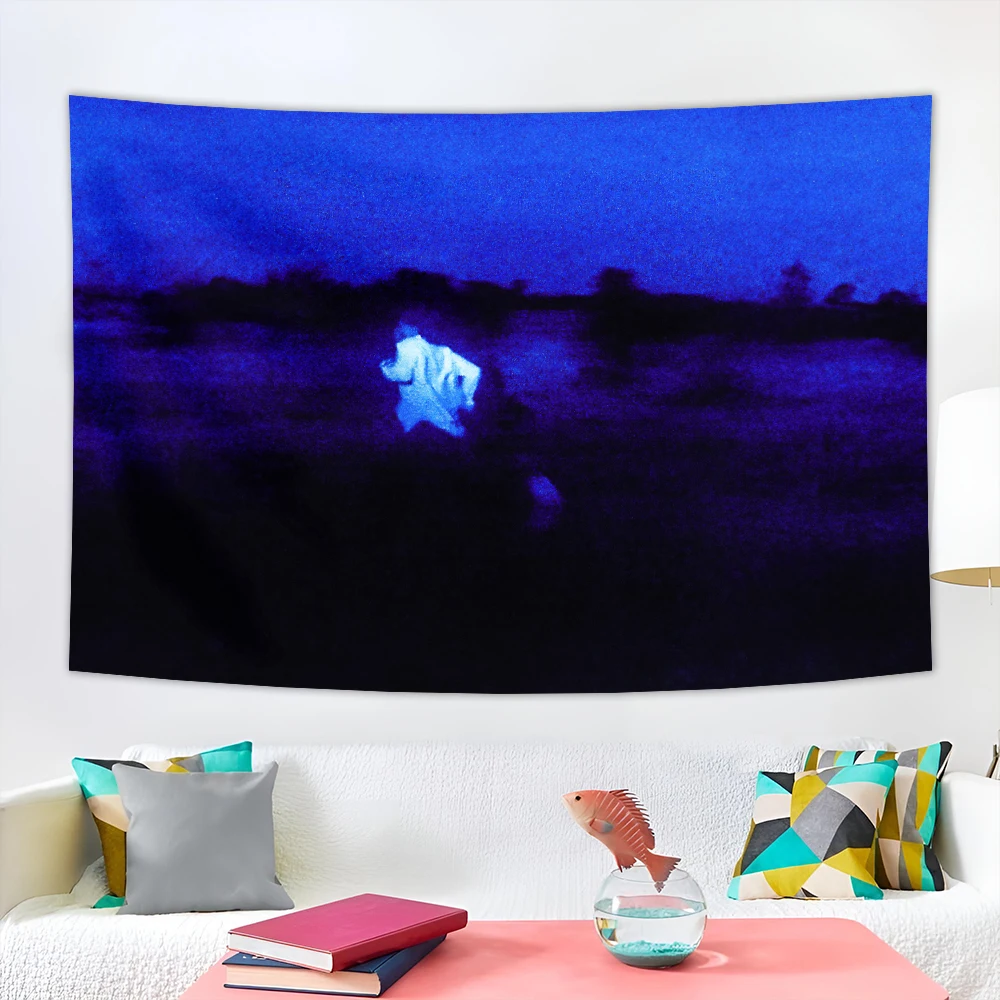 90X150CM Canadian Singer Daniel Caesar Cover For Room Bedroom Wall Tapestry Decoration Interior And Fun Parties, blue