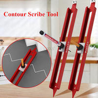 Contour Gauge Scribe Tool Profile Scribing Ruler Adjustable Pencil Holder Woodworking Edge Corner Measuring Profile Duplicator