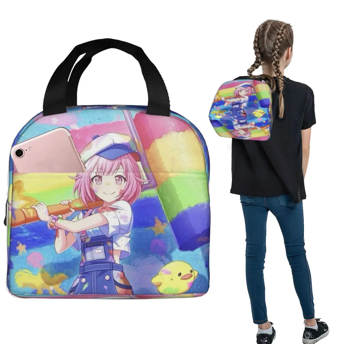 Emu Otori Wonderhoy Stamp Insulated Lunch Bag for Women Children Portable Food Boxes Thermal Lunch Box Tote