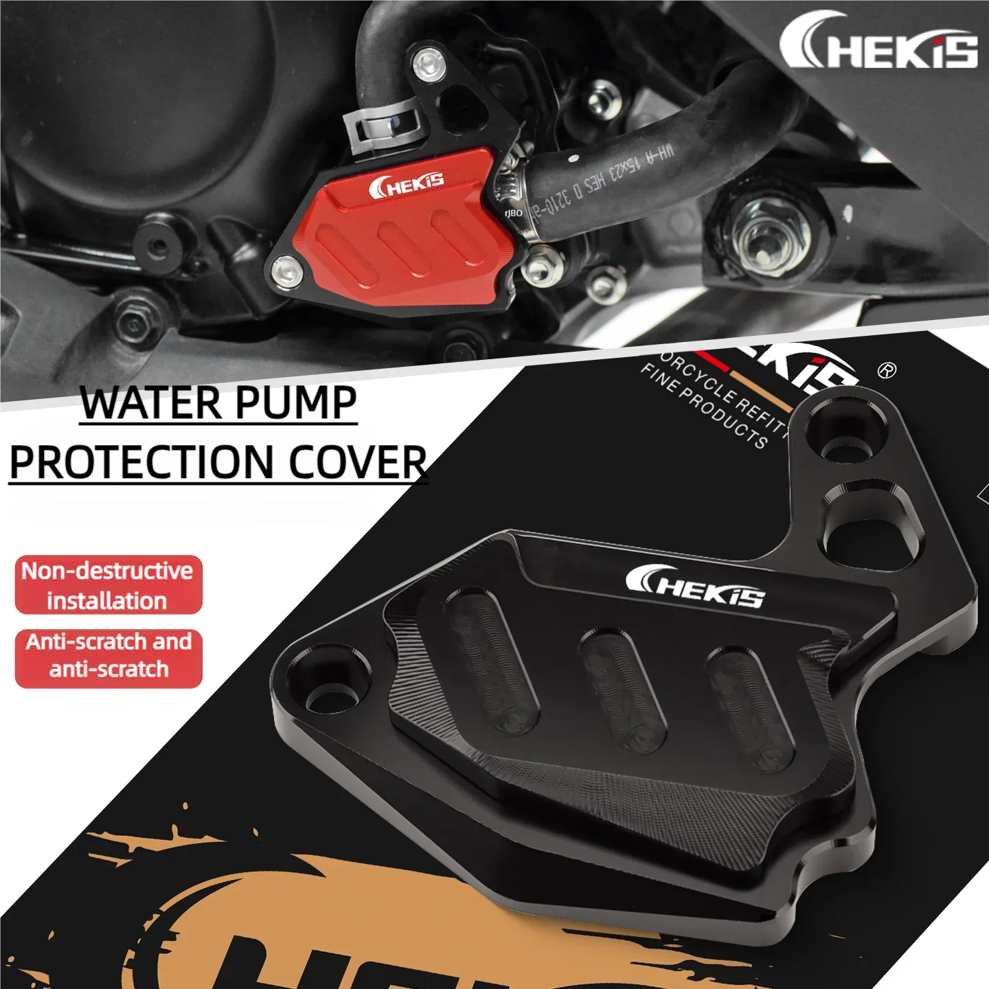 Chekis Is Suitable for Honda Forza350/250 Nss350 Modification Accessories, Water Tank Protection Cover, Aluminum Alloy Water Tank Decorative Protection Cover, Anti-Collision Cover