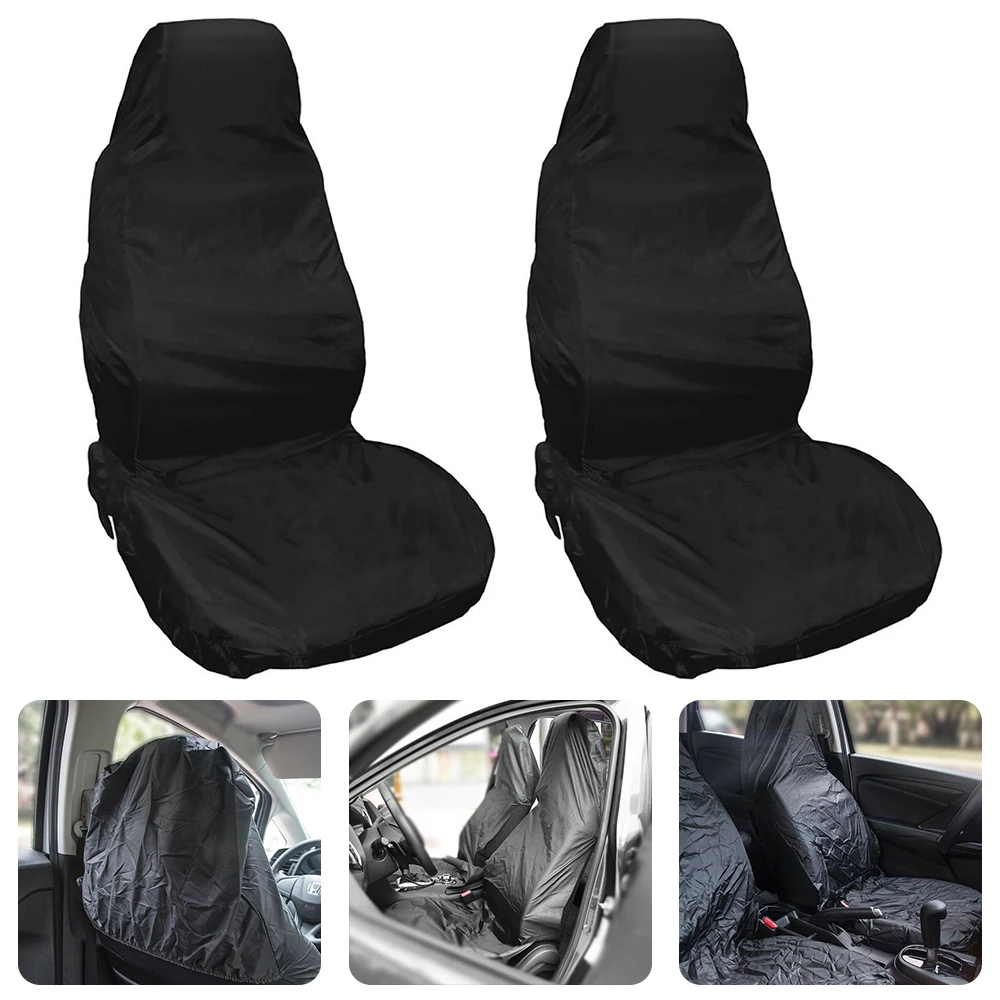 2Pcs Car Seat Cover Waterproof Universal Auto Seat Covers Breathable Cushion Protector Pull Cargo Antifouling Dust Covers