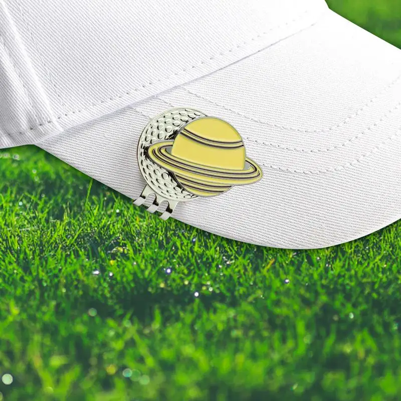 Ball Marker Hat Clip Planet Shaped Golf Ball Markers Removable Hat Clips Creative Decorative Golf Accessories Golf Ball Marker